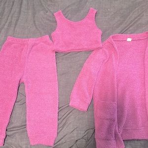 3 Piece Fuzzy Lounge Set